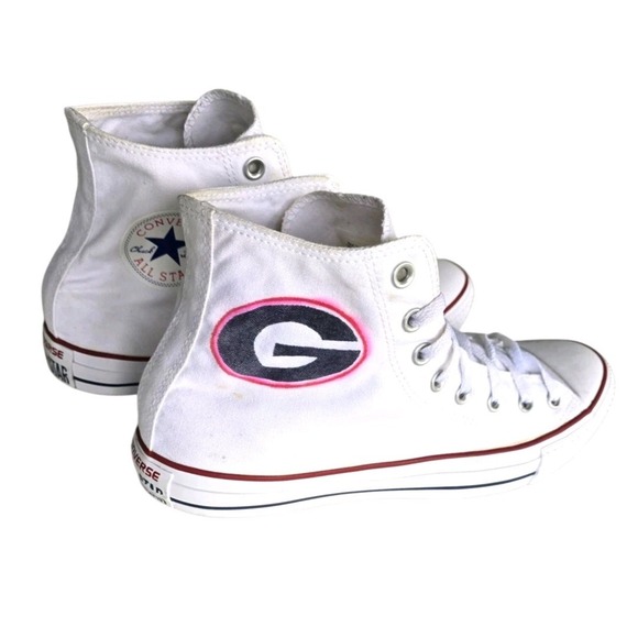 Converse Mens High Top‎ Sneakers Size 11 Georgia State Chuck Taylor Shoes - Picture 2 of 7